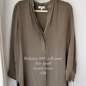 Babaton 100% Silk Tunic Dress